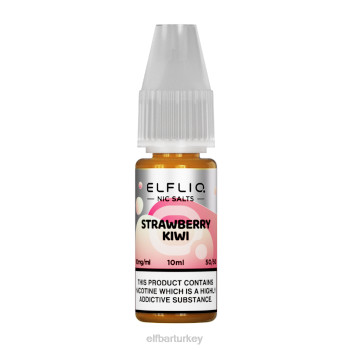 VVZ4180 elfbar elfliq nic salts - çilek kivi - 10ml-10 mg/ml klasik