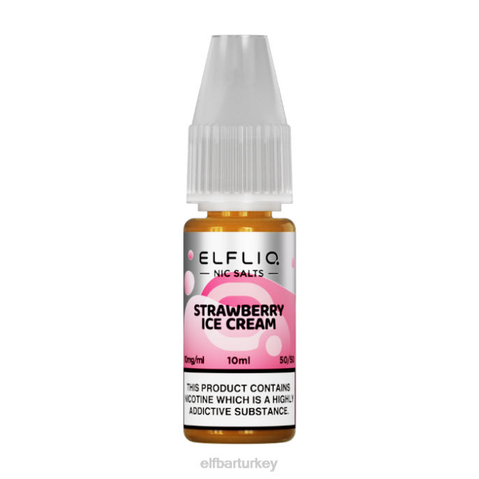 VVZ4183 elfbar elfliq nic salts - çilekli kar - 10ml-20 mg/ml klasik