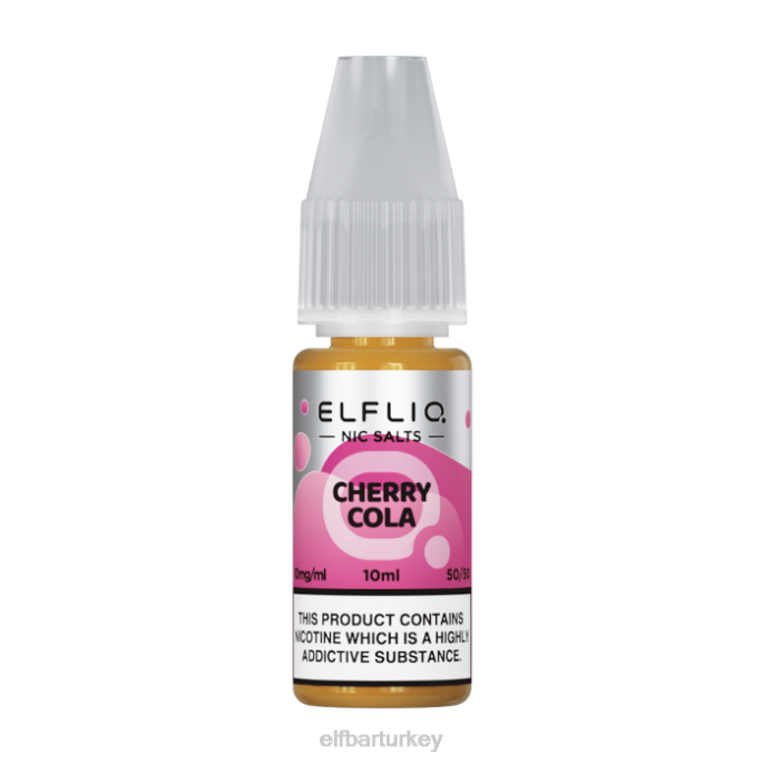 VVZ4196 elfbar elfliq nic tuzları - kiraz kola - 10ml-10 mg/ml klasik
