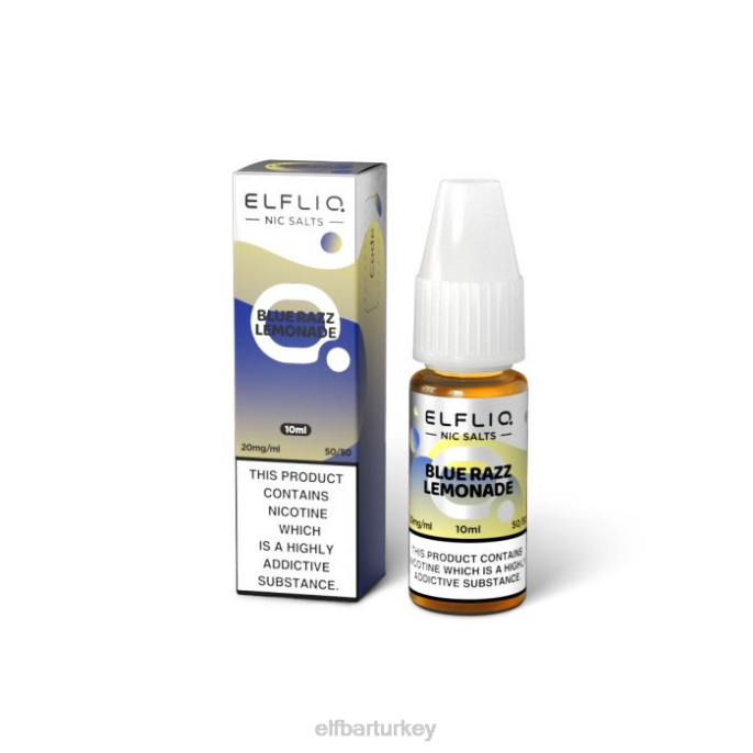 VVZ4218 elfbar elfliq mavi razz limonata güzel tuzlar - 10ml-20 mg/ml klasik