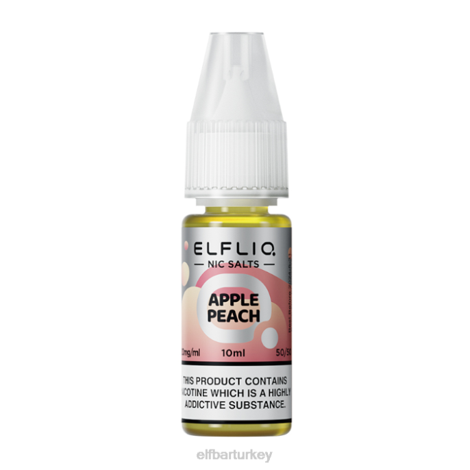 VVZ4220 elfbar elfliq elma şeftali güzel tuzları - 20ml-20 mg/ml klasik