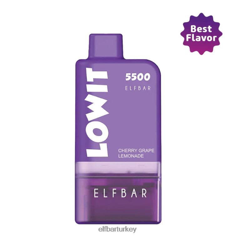 ELFBAR önceden doldurulmuş kapsül kiti lowit 5500 %2 güzel kiraz üzüm limonatası TLB008135 kiraz üzüm limonata kapsülü + mor pil