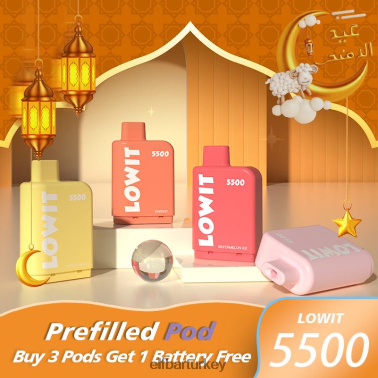 ELFBAR önceden doldurulmuş kapsül lowit 5500 puf %2 nic TLB008140 çilekli buz