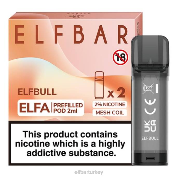 VVZ4128 elfbar elfa önceden doldurulmuş kapsül - 2ml - 20mg (2 paket) elf boğası