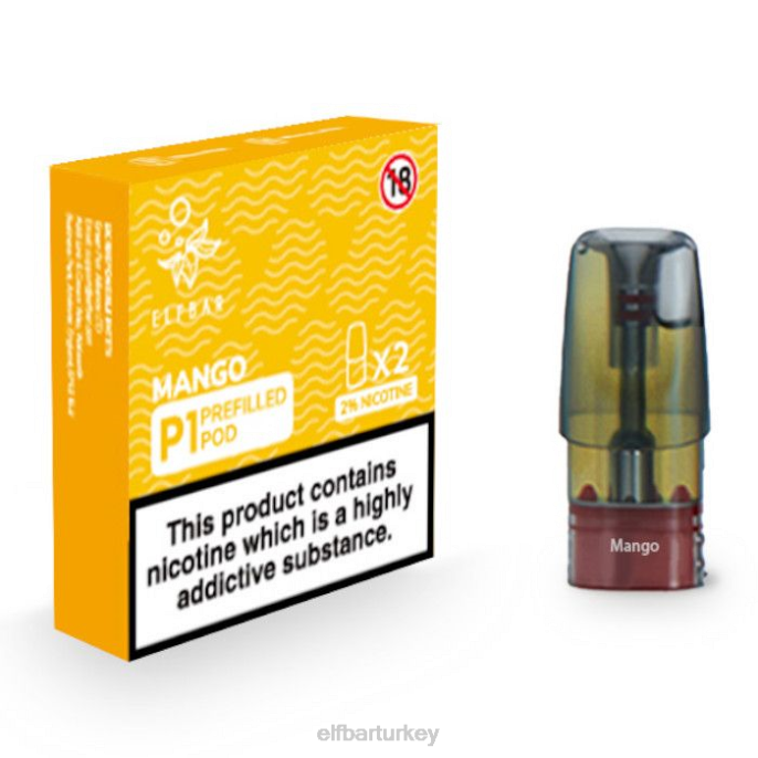 VVZ4153 elfbar mate 500 p1 önceden doldurulmuş kapsüller - 20 mg (2 paket) Mango