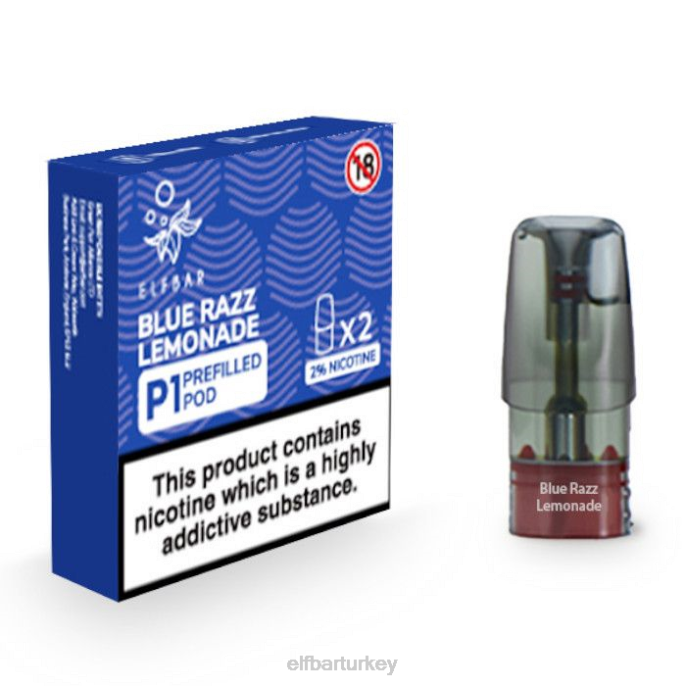 VVZ4154 elfbar mate 500 p1 önceden doldurulmuş kapsüller - 20 mg (2 paket) mavi razz limonata