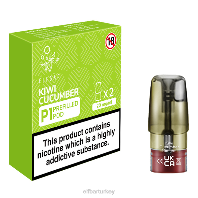VVZ4168 elfbar mate 500 p1 önceden doldurulmuş kapsüller - 20 mg (2 paket) xenon klasik