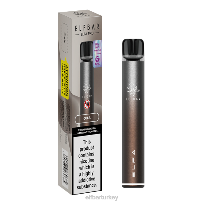 VVZ471 elfbar elfa pro pod kiti - şarj edilebilir alacakaranlık kahverengi + kola önceden doldurulmuş kapsül