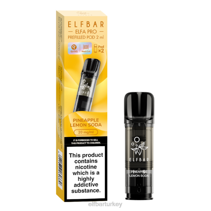 VVZ496 elfbar elfa pro önceden doldurulmuş kapsüller - 20mg - 2pk ananas limon qi