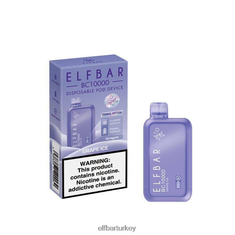 ELFBAR en iyi lezzet tek kullanımlık vape bc10000 en çok satan TLB00814 üzüm buzu
