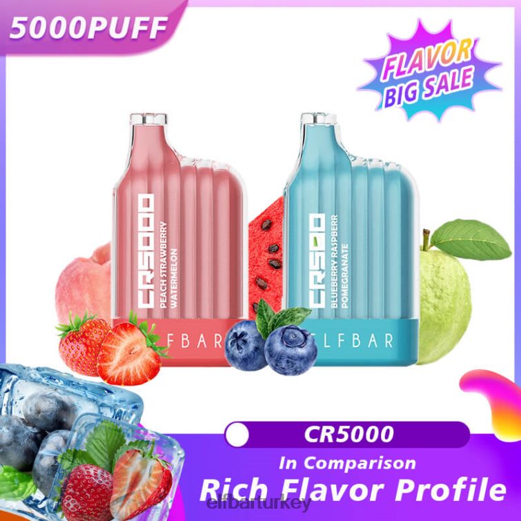 ELFBAR en iyi lezzet tek kullanımlık vape cr5000 büyük satış TLB00816 karpuz