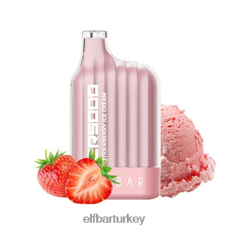 ELFBAR en iyi lezzet tek kullanımlık vape cr5000 büyük satış TLB00818 Çilekli dondurma