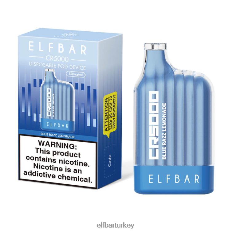 ELFBAR en iyi lezzet tek kullanımlık vape cr5000 mavi razz TLB00819 mavi razz limonata