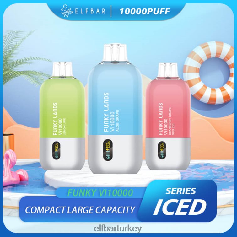 ELFBAR funkylands en iyi lezzet tek kullanımlık vape vi10000 buzlu serisi TLB008155 klasik buzlu kahve
