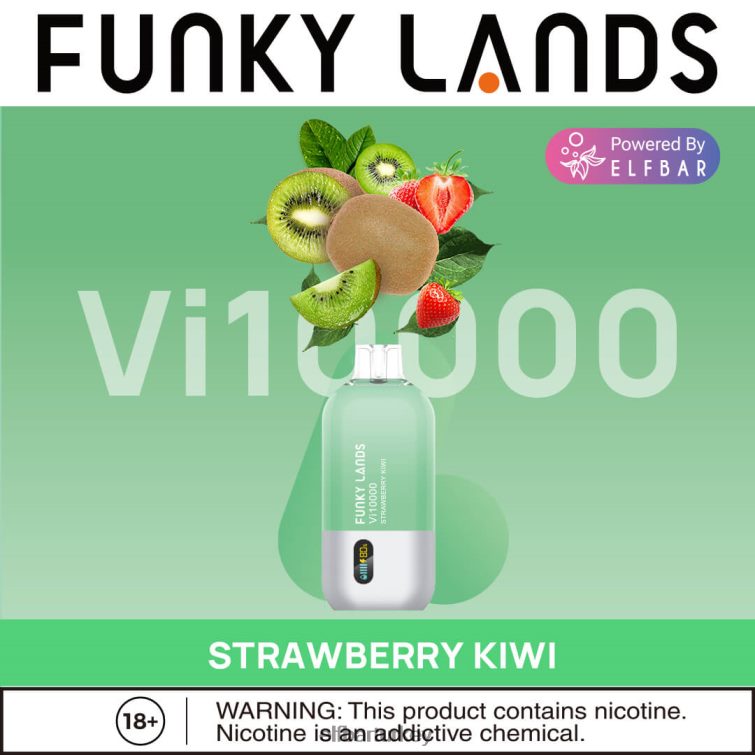 ELFBAR funkylands tek kullanımlık vape vi10000 ponponları TLB008161 çilek kivi