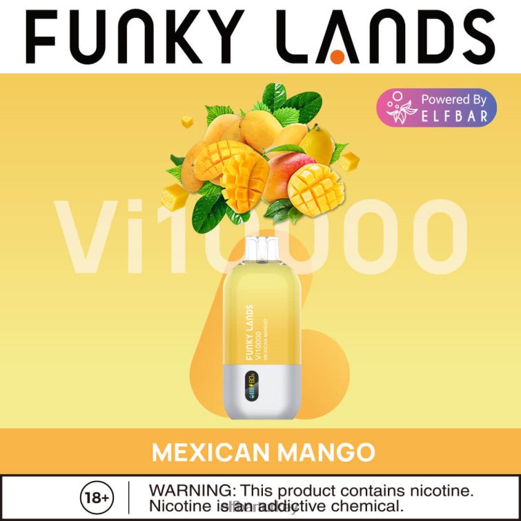ELFBAR funkylands tek kullanımlık vape vi10000 ponponları TLB008166 Meksika mangosu