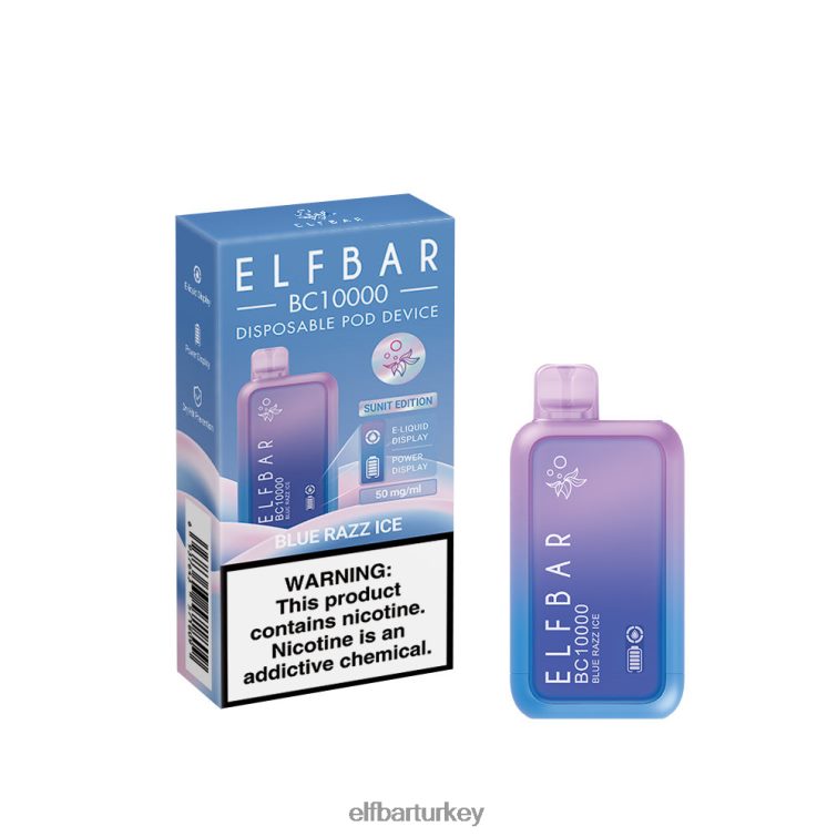 ELFBAR tek kullanımlık vape yeni bc10000 10000puffs TLB00836 mavi razz buz