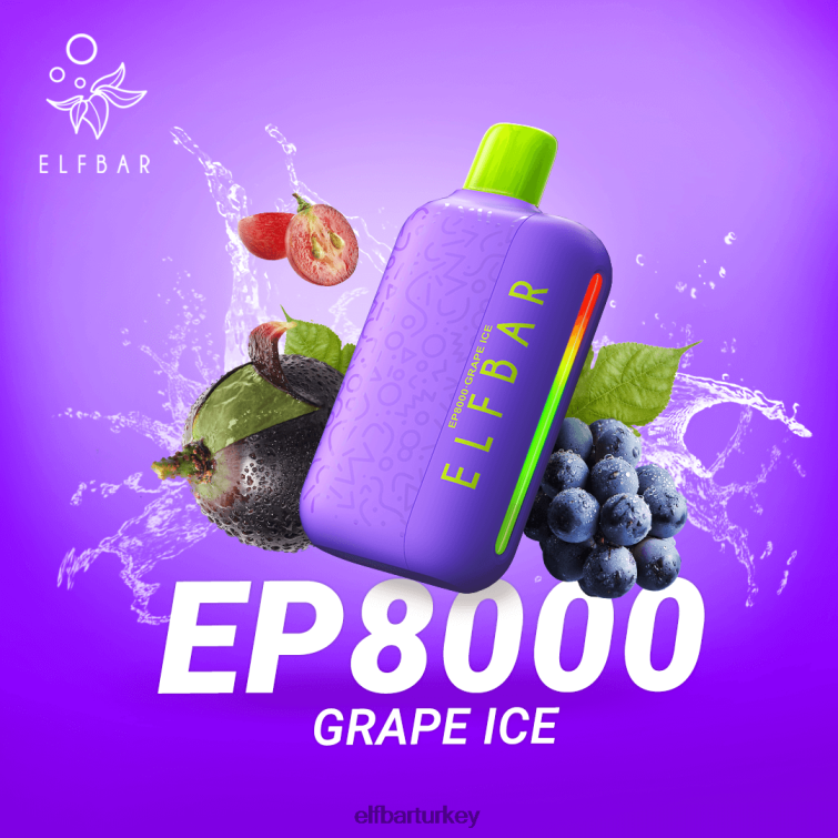ELFBAR tek kullanımlık vape yeni ep8000 ponponları TLB00857 üzüm kiraz