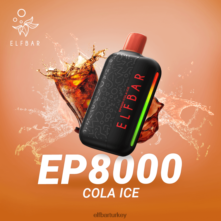 ELFBAR tek kullanımlık vape yeni ep8000 ponponları TLB00863 kolalı buz