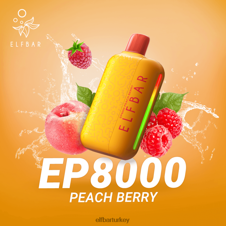 ELFBAR tek kullanımlık vape yeni ep8000 ponponları TLB00864 şeftali meyvesi