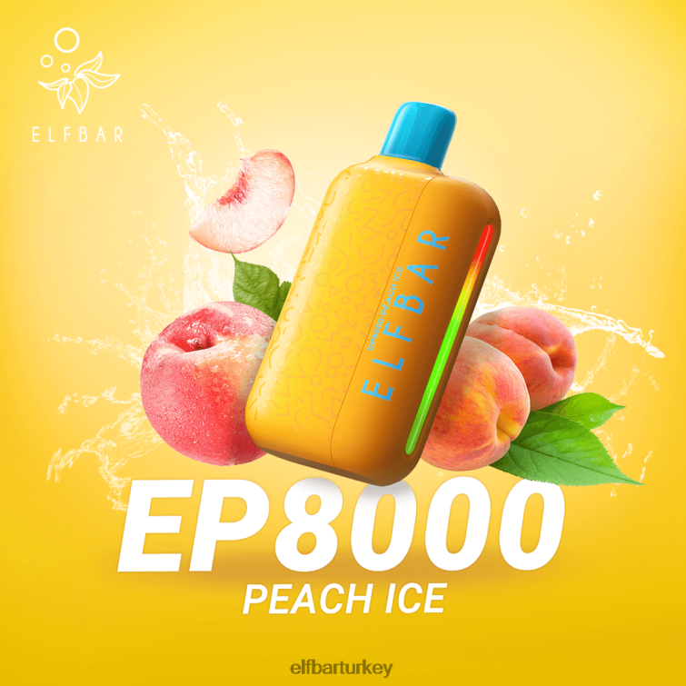 ELFBAR tek kullanımlık vape yeni ep8000 ponponları TLB00869 şeftalili buz
