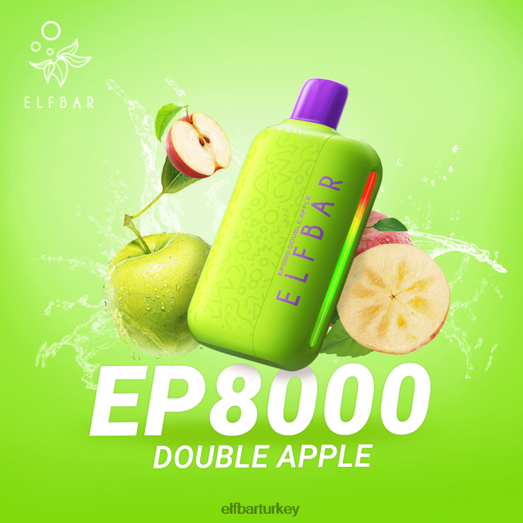 ELFBAR tek kullanımlık vape yeni ep8000 ponponları TLB00872 çift ​​elma