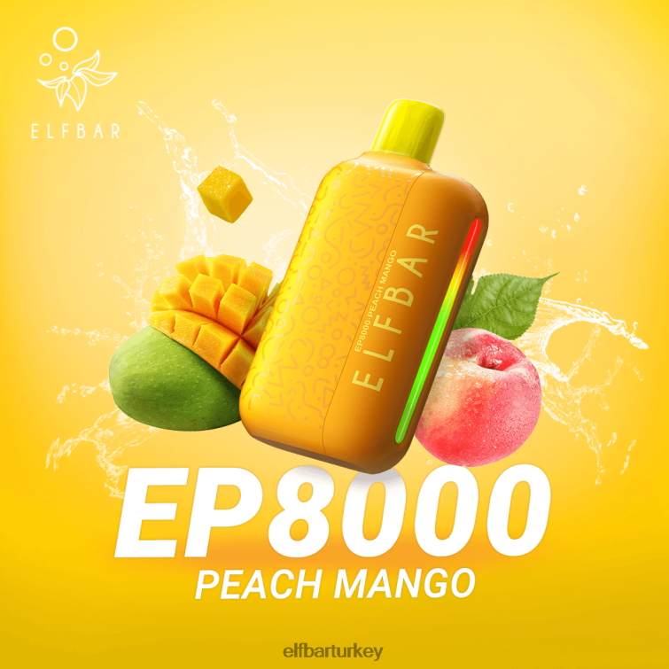 ELFBAR tek kullanımlık vape yeni ep8000 ponponları TLB00874 şeftali mango