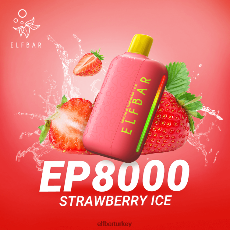 ELFBAR tek kullanımlık vape yeni ep8000 ponponları TLB00876 çilekli buz