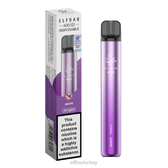 VVZ410 elfbar 600v2 tek kullanımlık elektronik sigara - 20 mg yaban mersini ekşi ahududu