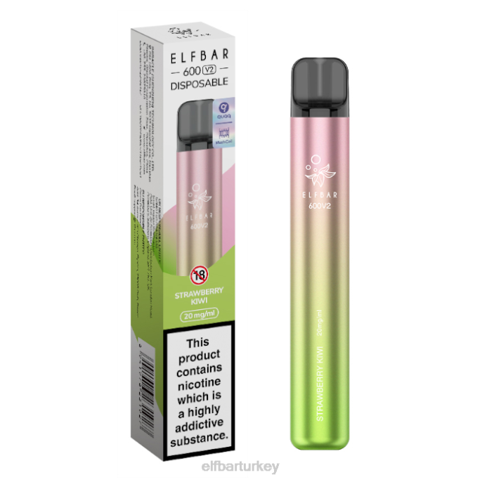 VVZ410 elfbar 600v2 tek kullanımlık elektronik sigara - 20 mg yaban mersini ekşi ahududu