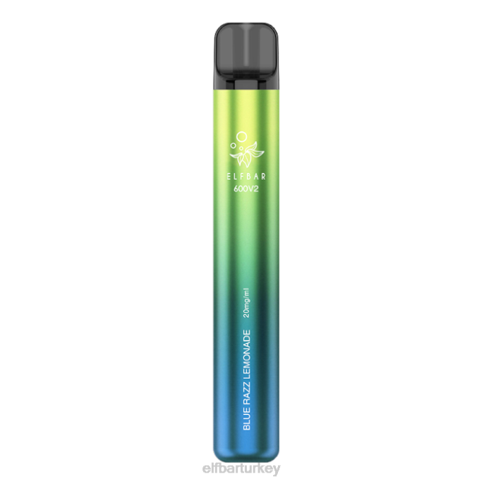 VVZ413 elfbar 600v2 tek kullanımlık elektronik sigara - 20 mg mavi razz limonata