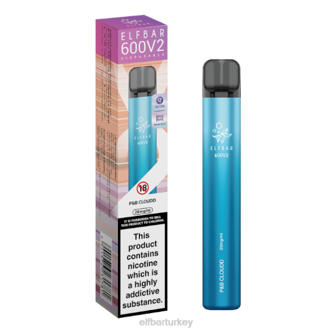 VVZ425 elfbar 600v2 tek kullanımlık elektronik sigara - 20 mg p&b bulutu